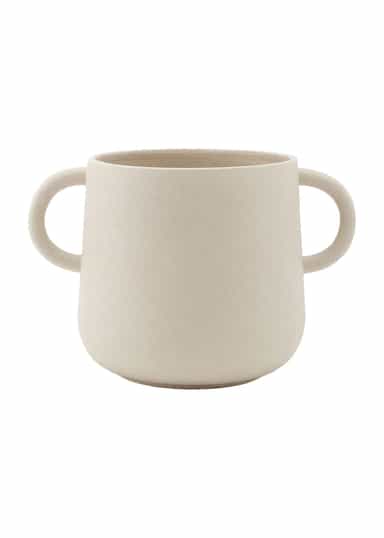 QAN Beige kukkaruukku, kivitavaraa - Valkoinen 2 - Indiska