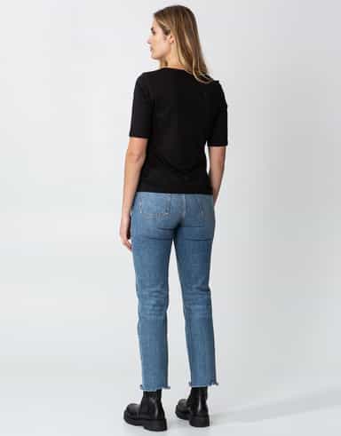 TEA Enfärgad t-shirt - Svart 5 - Indiska