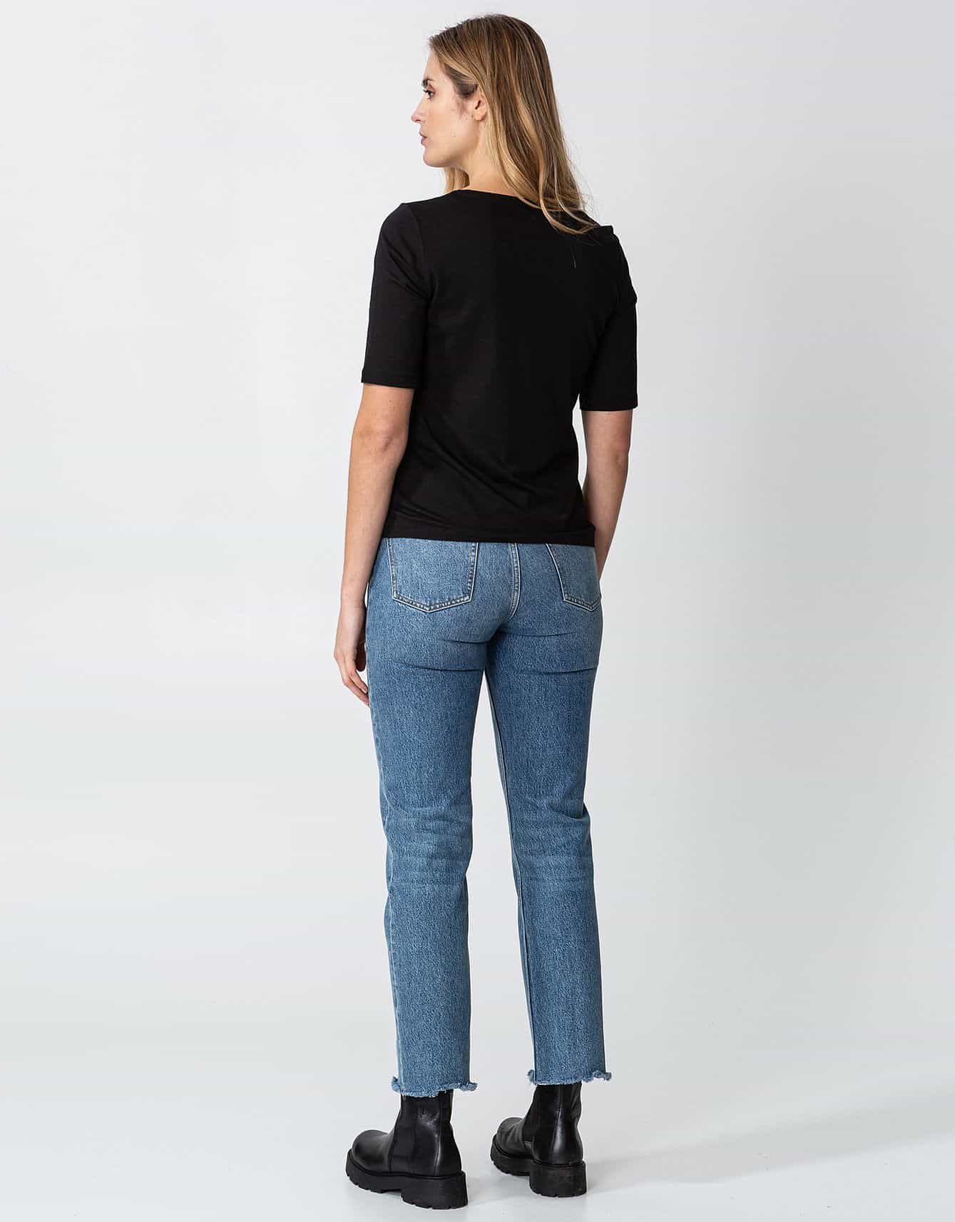TEA Enfärgad t-shirt - Svart 5 - Indiska