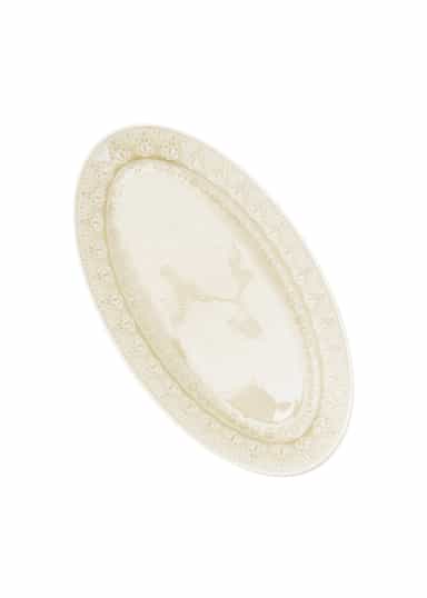 CHENNAI Ovalt serveringsfat i stengods - Beige 1 - Indiska