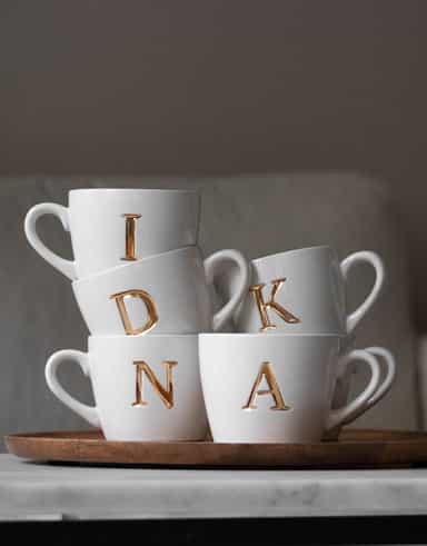MO3 Mugg med bokstav - K NO - Indiska