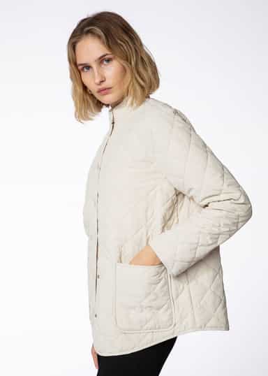 Martina Kort quiltad jacka - Beige 3 - Indiska