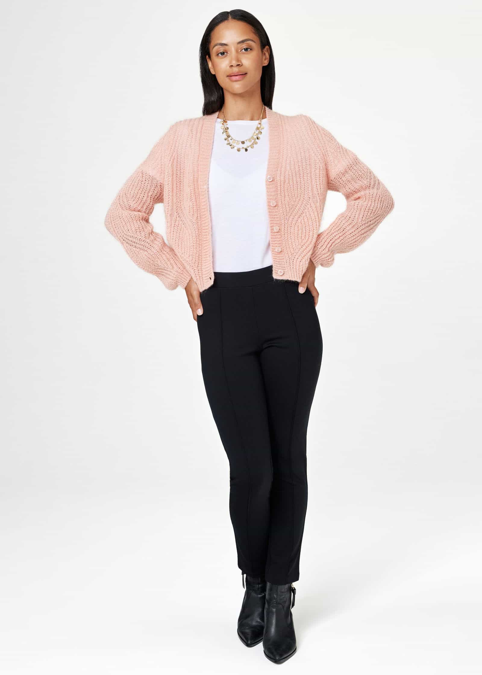 Valentina Rosa kofta i mohairblandning - Rosa 3 - Indiska