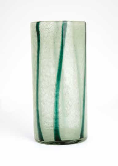 STRIPE Høy glassvase - Grønn 1 - Indiska
