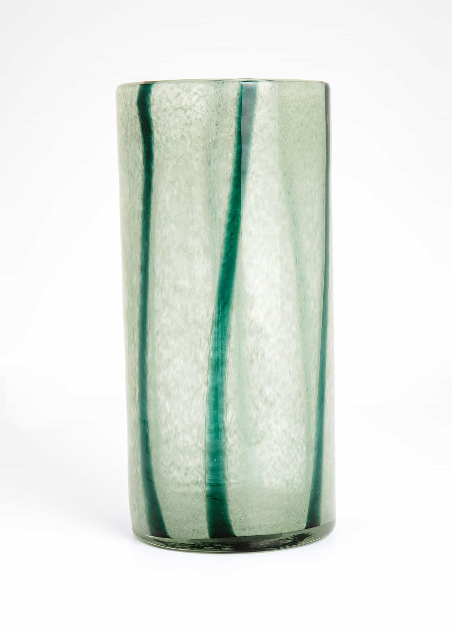 STRIPE Høy glassvase - Grønn 1 - Indiska