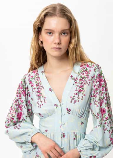 Rianna Kukallinen pitkähihainen mekko - Multi 2 - Indiska