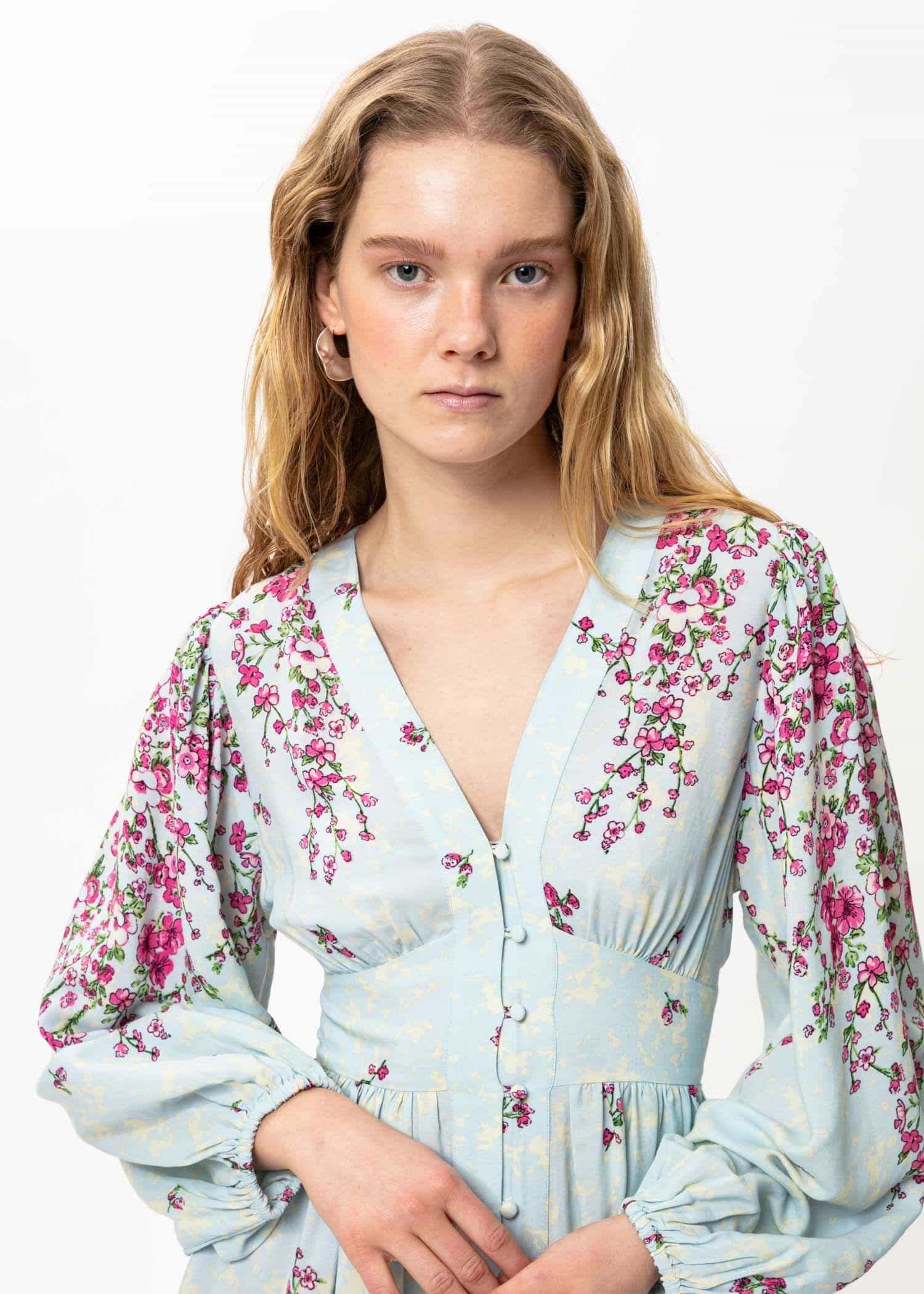 Rianna Kukallinen pitkähihainen mekko - Multi 2 - Indiska