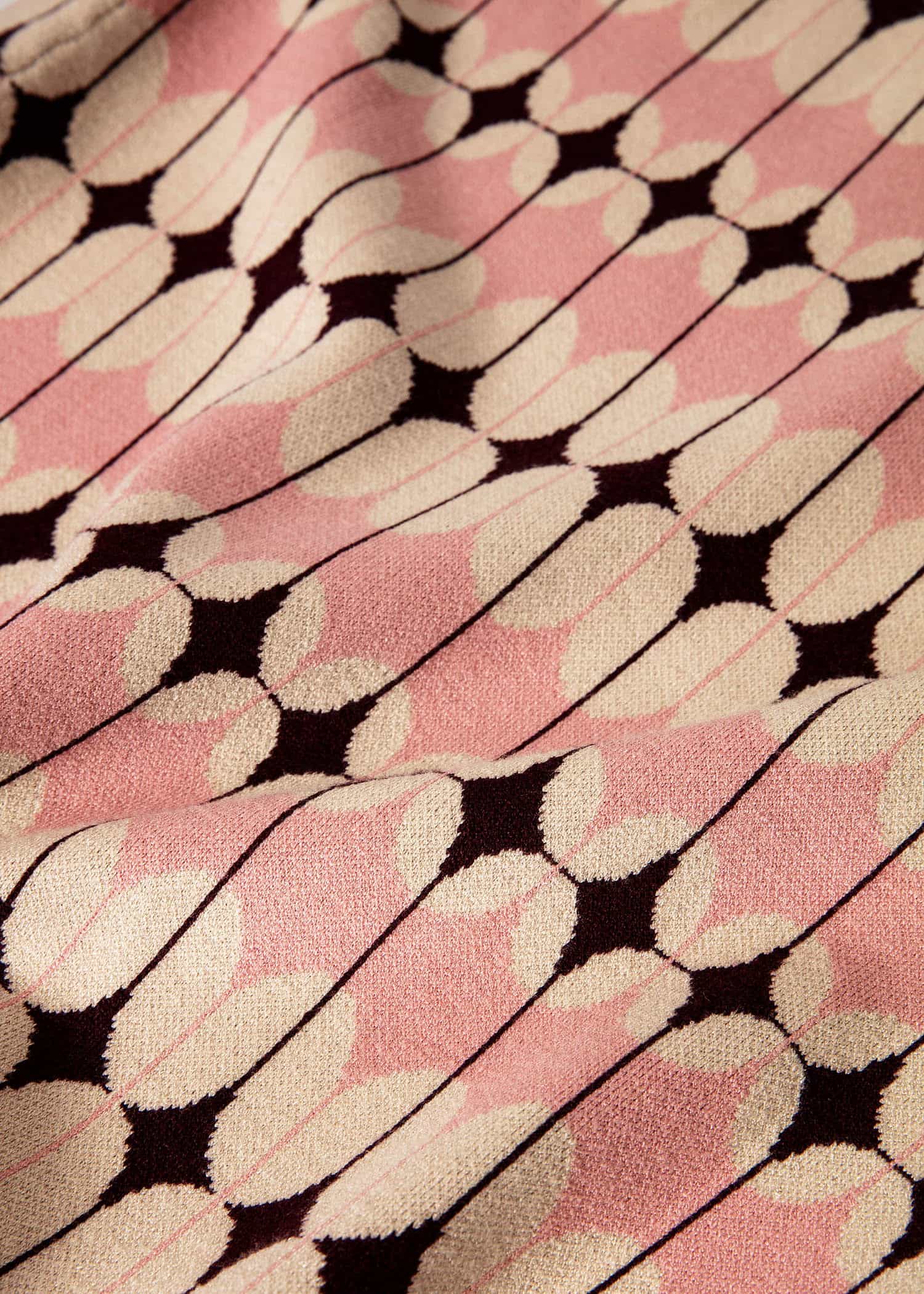 THEA Jacquard-neulottu hame - Vaaleanpunainen 2 - Indiska