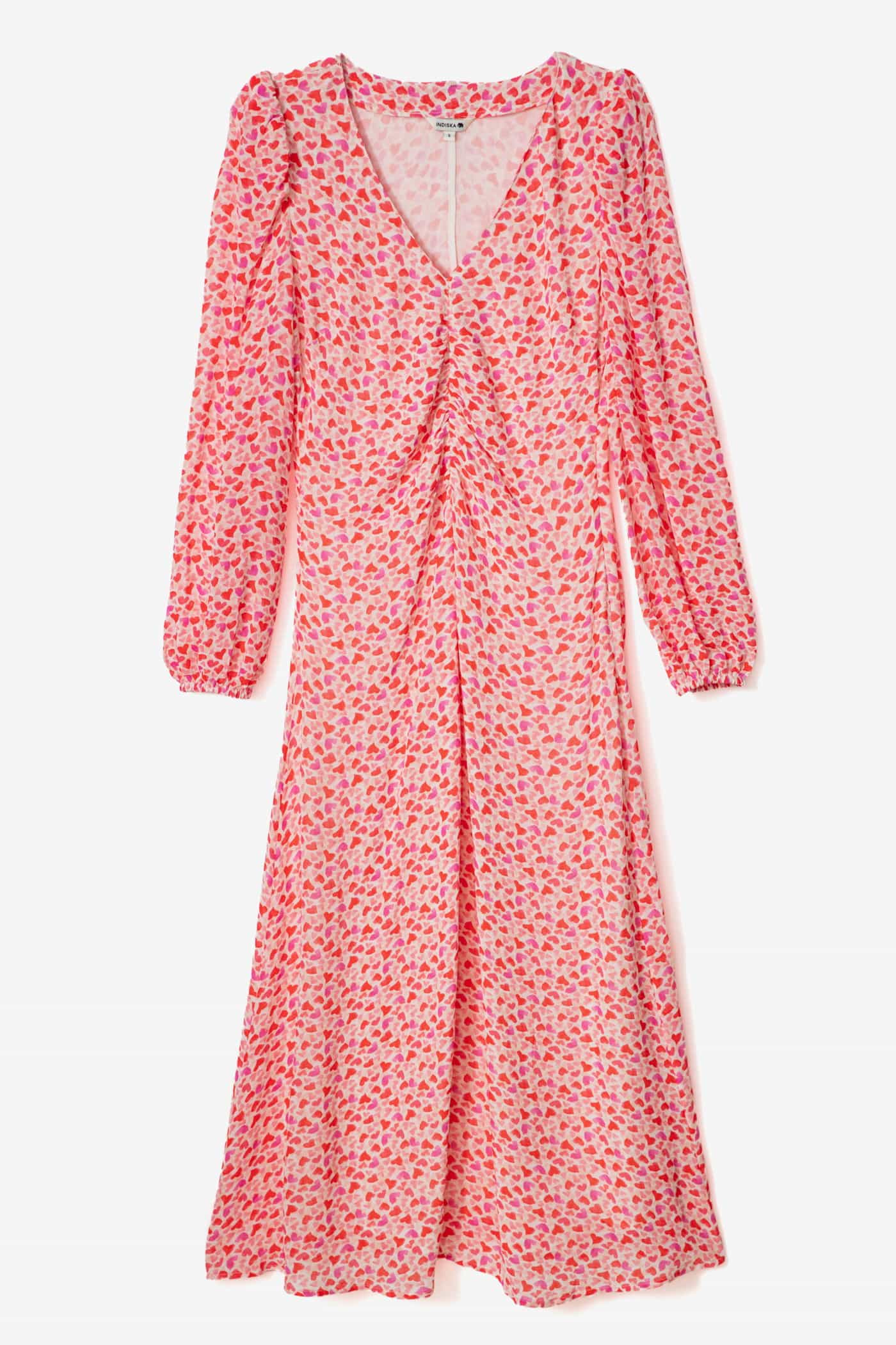 Violet Sydämenkuviollinen mekko - Vaaleanpunainen 1 - Indiska