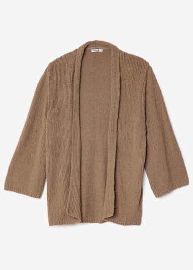 JULIA Stickad kofta i bomullsblandning - Beige 1 - Indiska