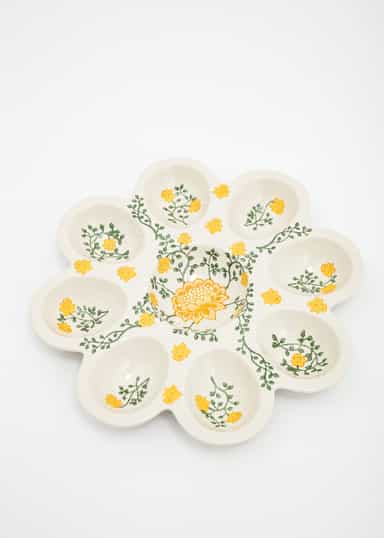 EGGPLATE Handmålat äggfat - Multi 1 - Indiska