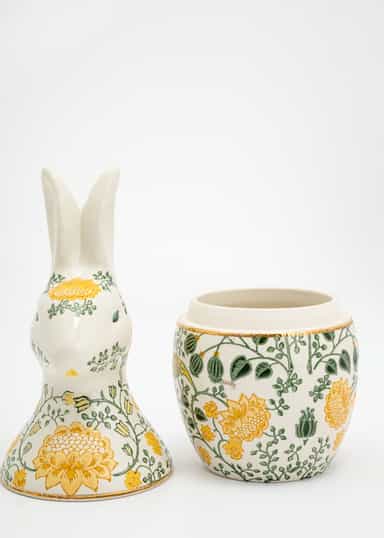 RABBIT Handmålad påskhare - Multi 2 - Indiska