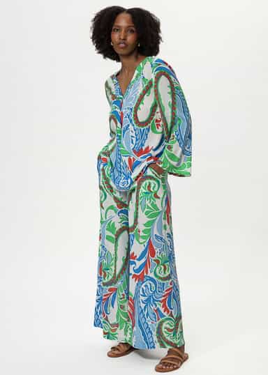 ROBYN Paisley-mønstret bluse - Multi 5 - Indiska