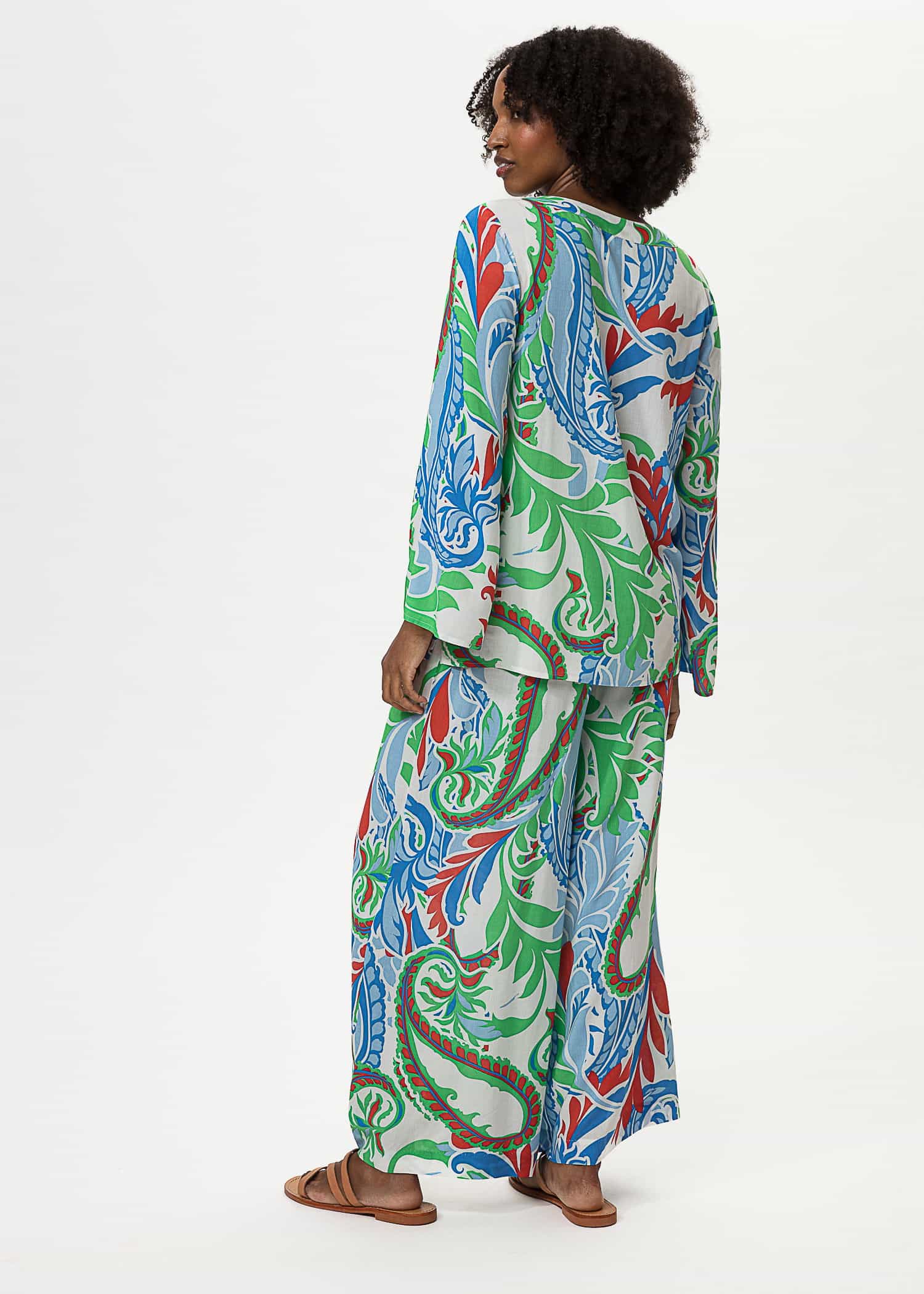 ROBYN Paisley-mønstret bluse - Multi 6 - Indiska