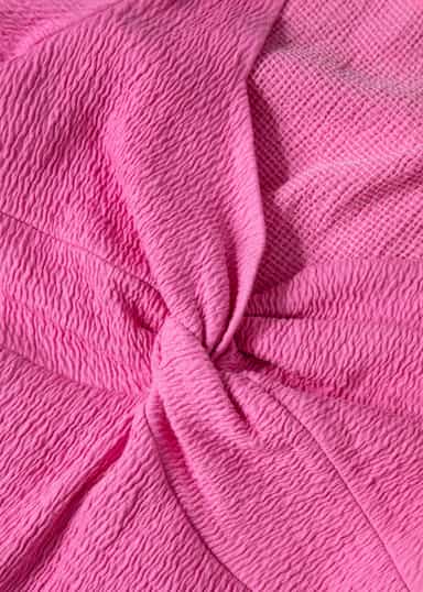 TIMEA Rosa klänning med puffärm - Rosa 2 - Indiska