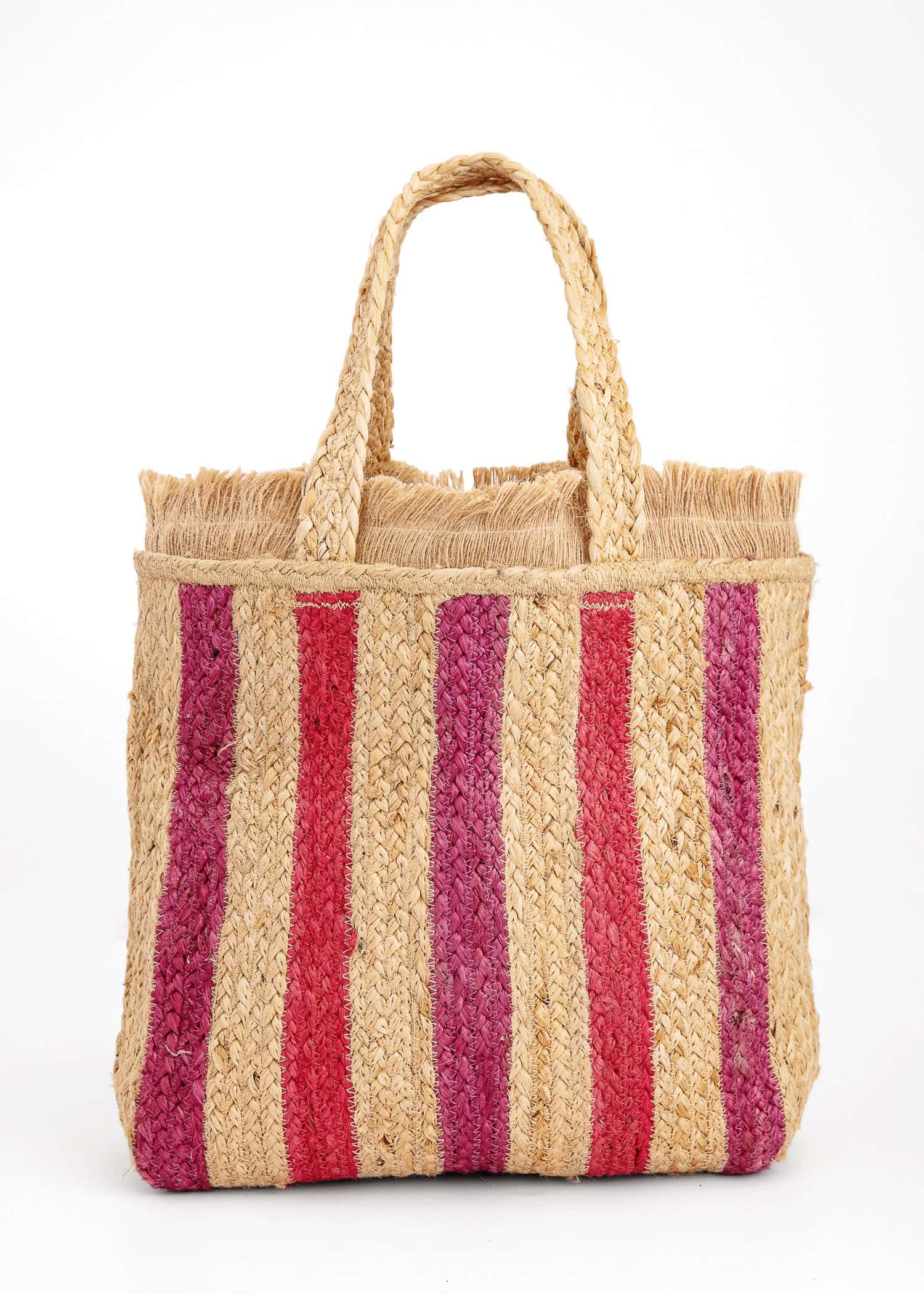STRIPE Stripete jutepose  - Rosa 1 - Indiska