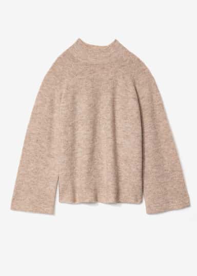 JENNY Beige ribbstickad tröja - Beige 1 - Indiska