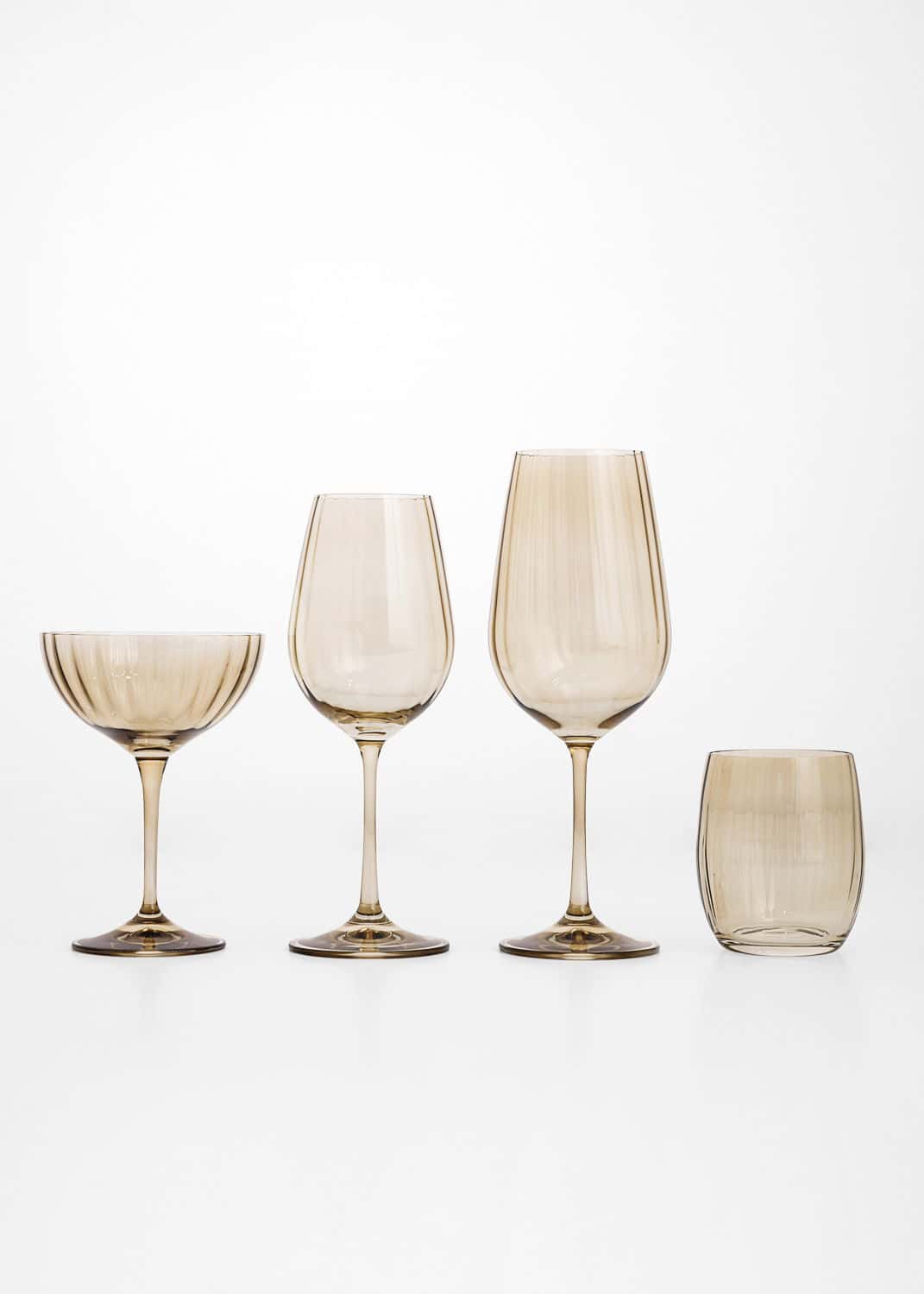 AVA Räfflat vitvinsglas - Grön 2 - Indiska