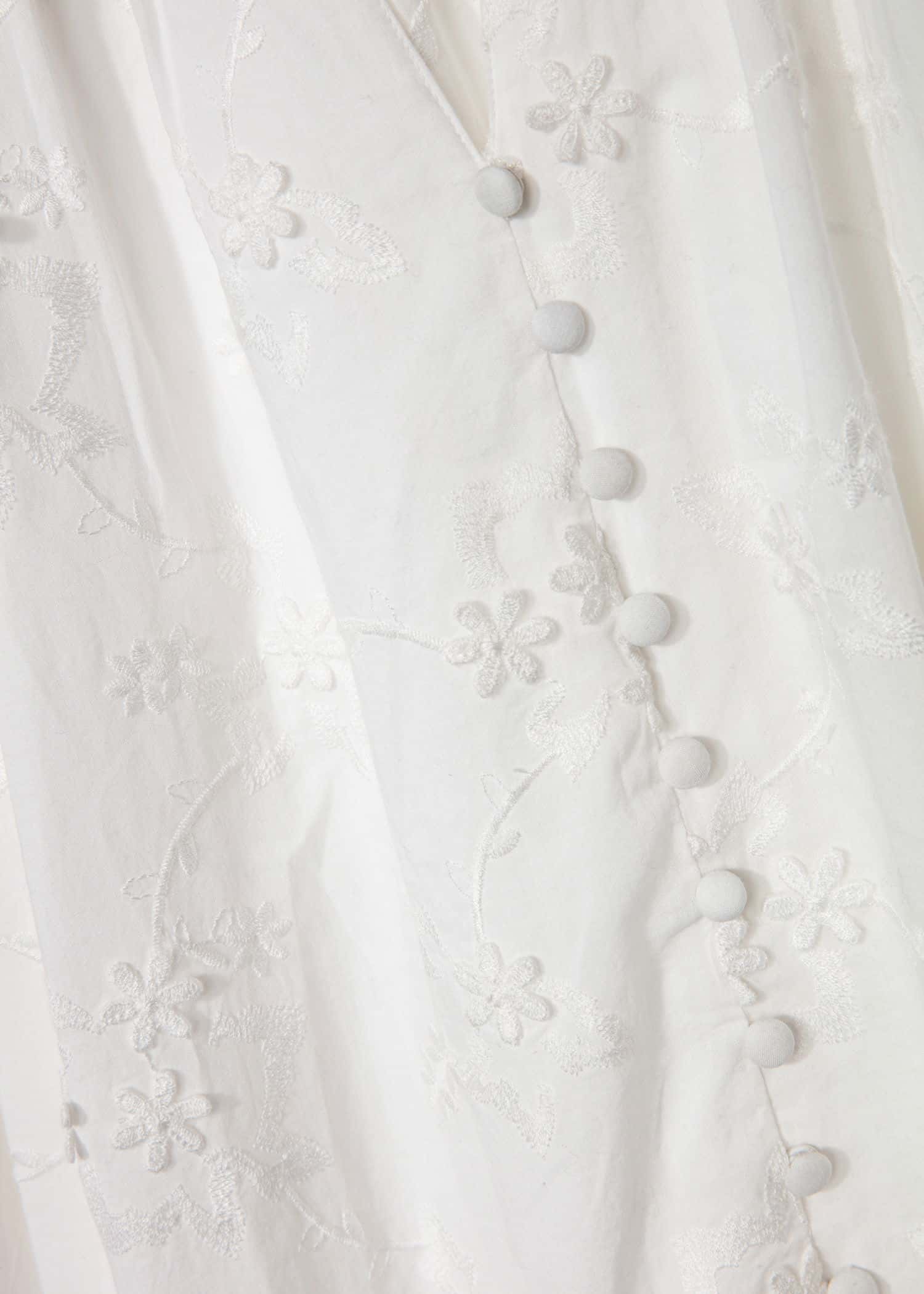 LIMA Brodert bomullsbluse - Hvit 5 - Indiska