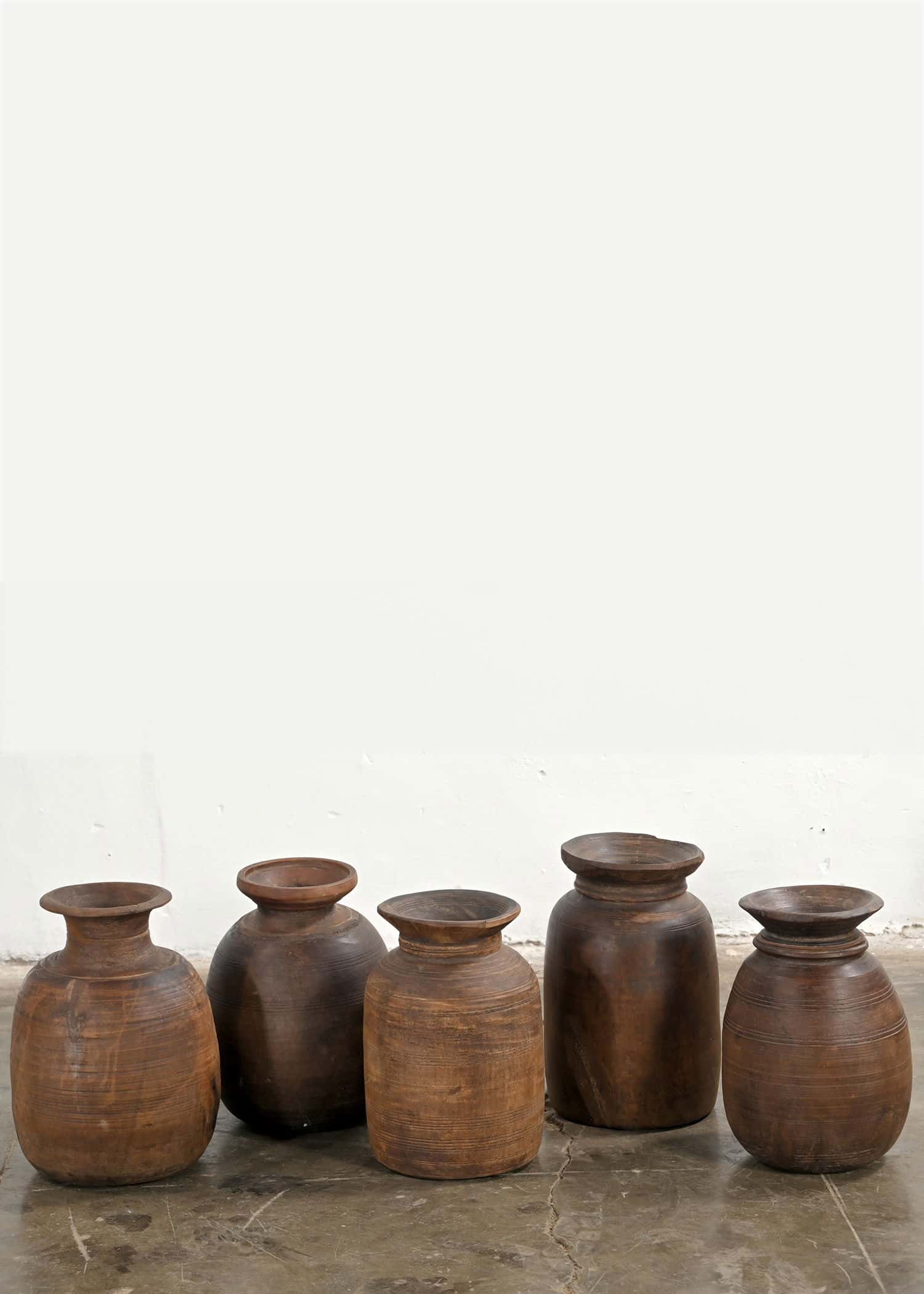 Wood Stor vintage treurne - Brun 2 - Indiska
