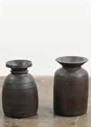 Wood Urn Vintage L - DKBROWN