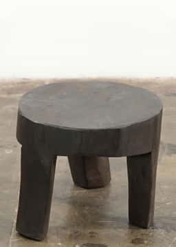 Naga Wood stool	 - DKBROWN