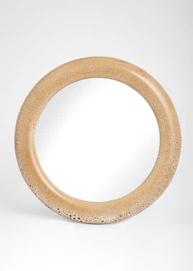 LEVI Spegel med ram i stengods - Beige 1 - Indiska