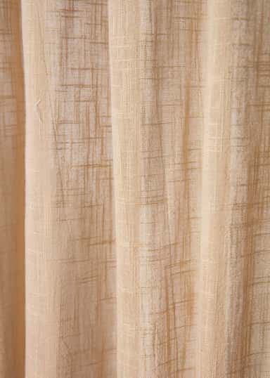 Piper Beige bomullsgardin 250x120 - Beige 3 - Indiska