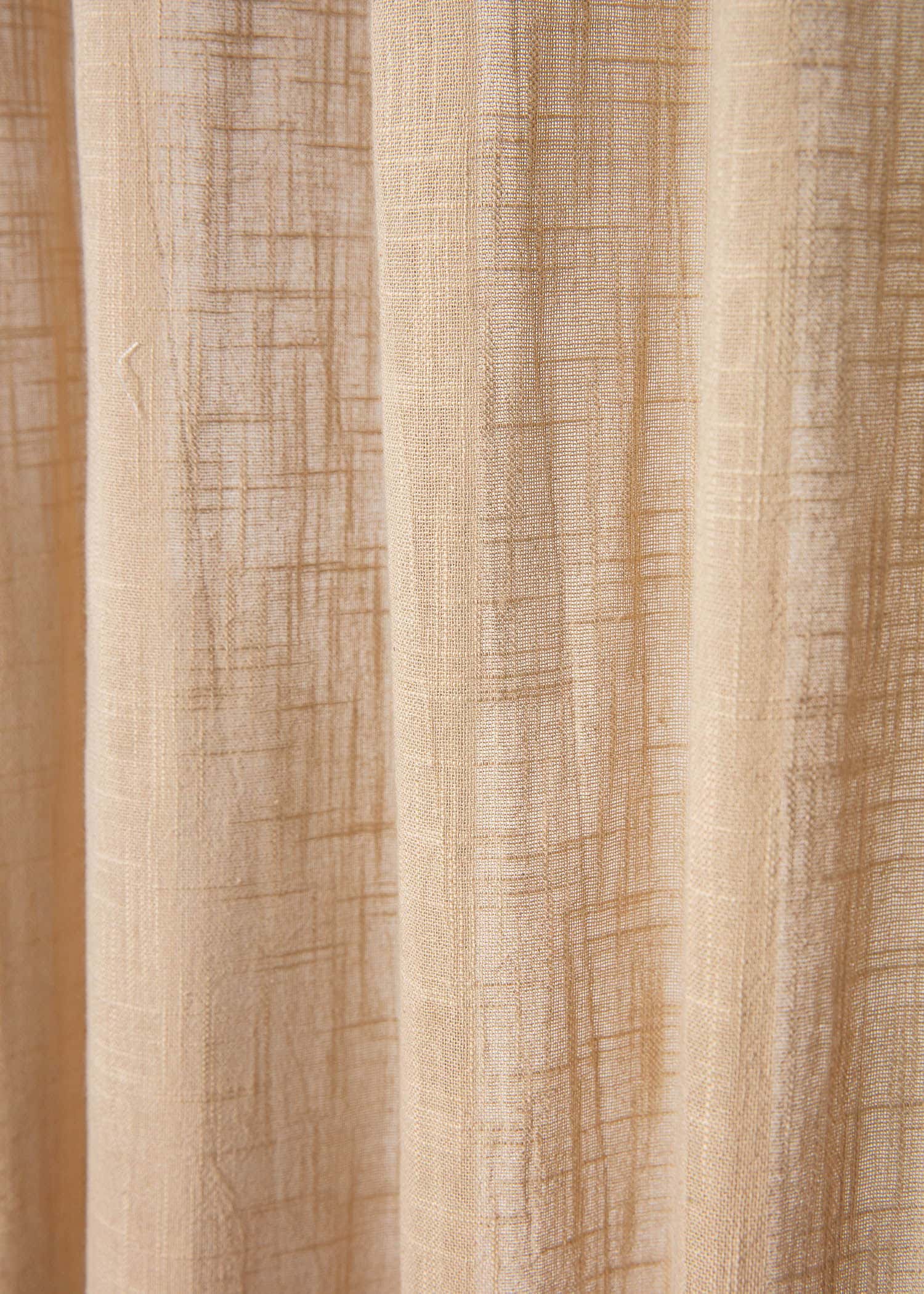 Piper Beige bomullsgardin 250x120 - Beige 3 - Indiska