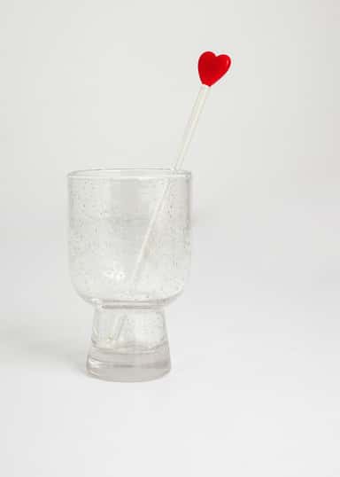 Drink Drinkpinnar i glas 4-pack - Röd 3 - Indiska
