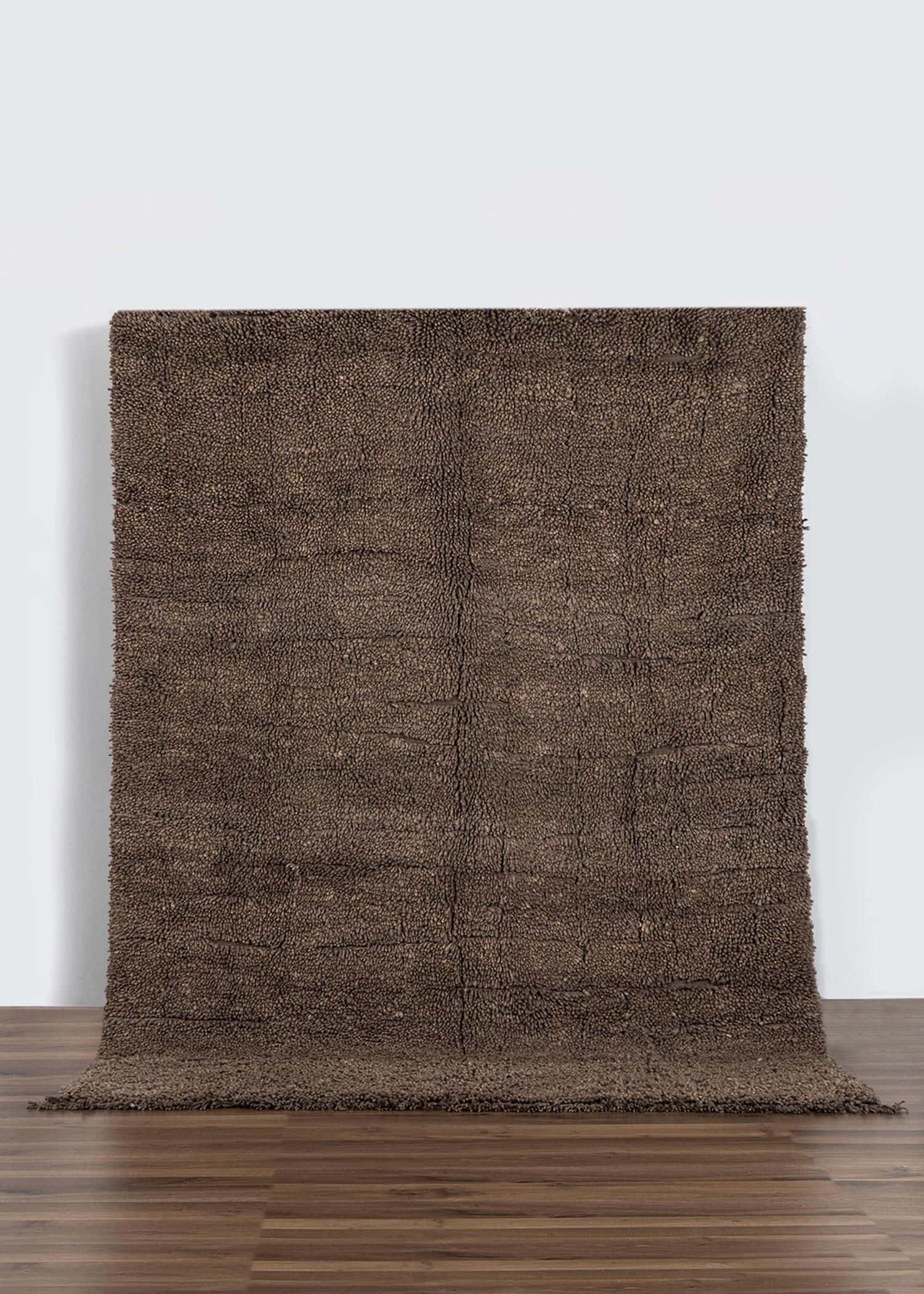 Mara Handknuten ullmatta 200x300 - Brun 3 - Indiska