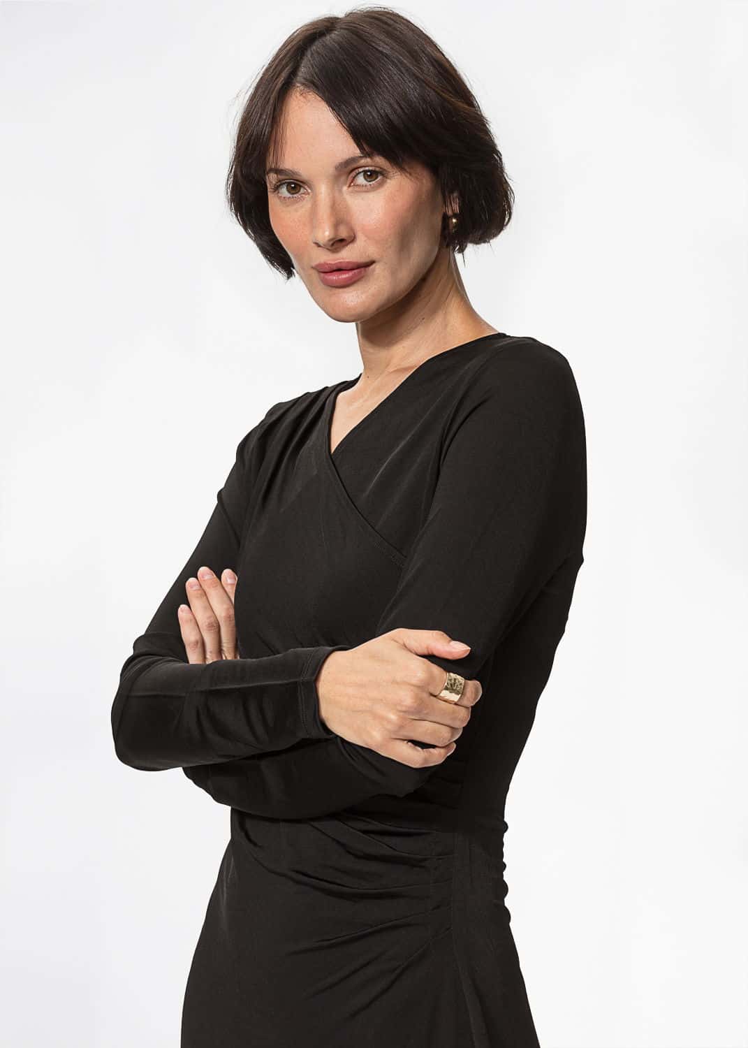 ELSA Lang svart jerseykjole - Svart 3 - Indiska