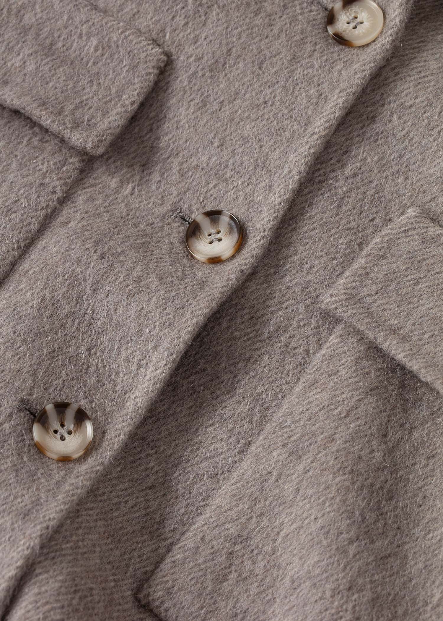 GABI Grå/beige ulljacka med fransar - Beige 3 - Indiska