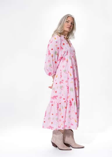 CORNELIA Rosa bomullskjole - Rosa 2 - Indiska