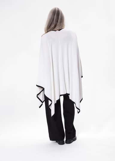 EVY Poncho puuvillasta ja viskoosista - Beige 5 - Indiska