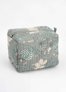 Viny Box Pouch - FLORALSWIRLBLUE