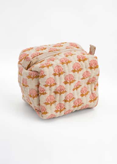 Viny Handtryckt liten necessär - Beige 1 - Indiska