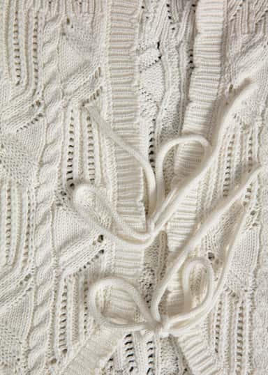 Amina Strikket cardigan - Hvit 7 - Indiska