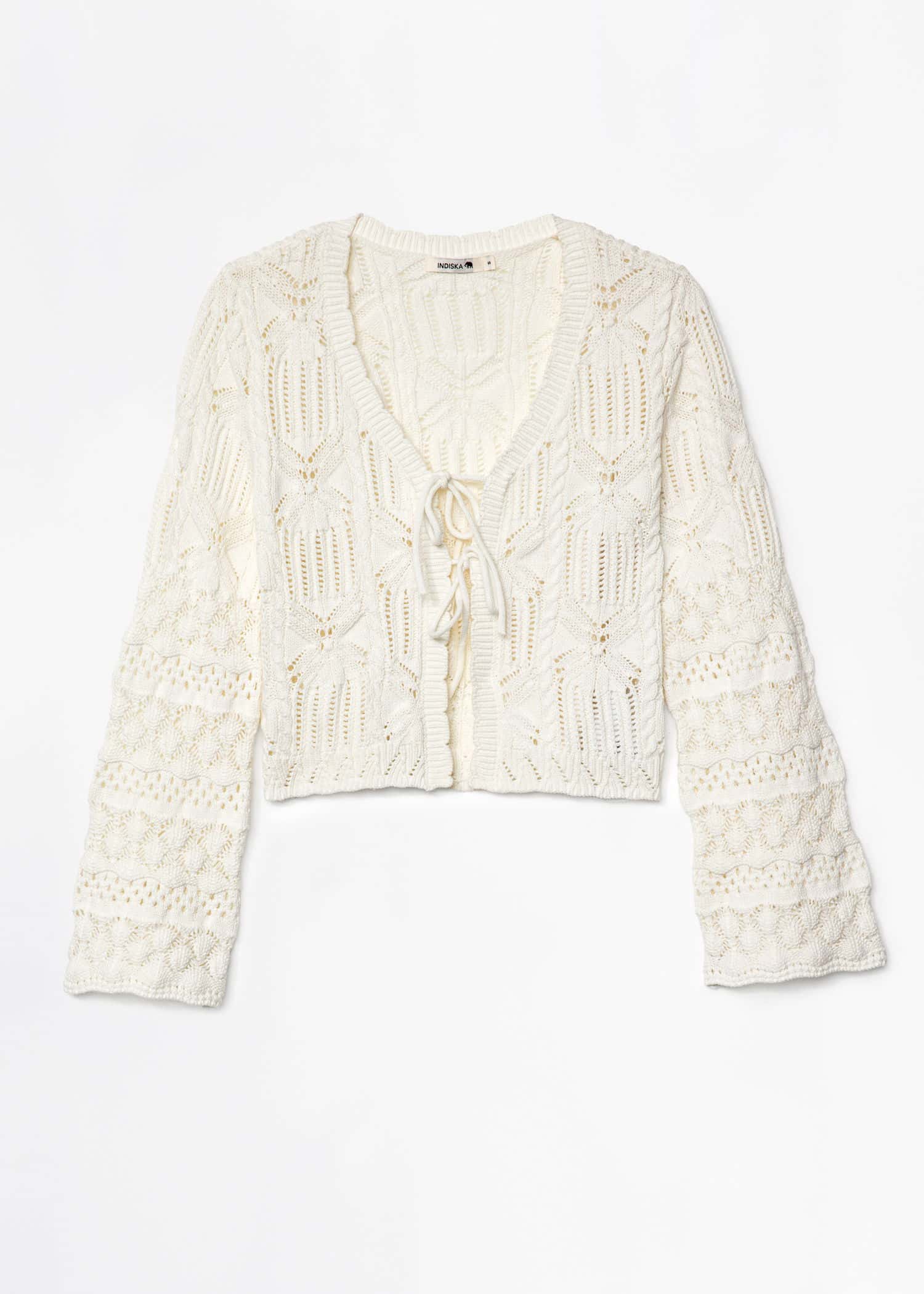 Amina Strikket cardigan - Hvit 6 - Indiska