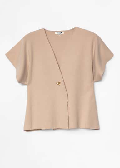VENDELA Neuletakki ohuesta neuleesta - Beige 5 - Indiska