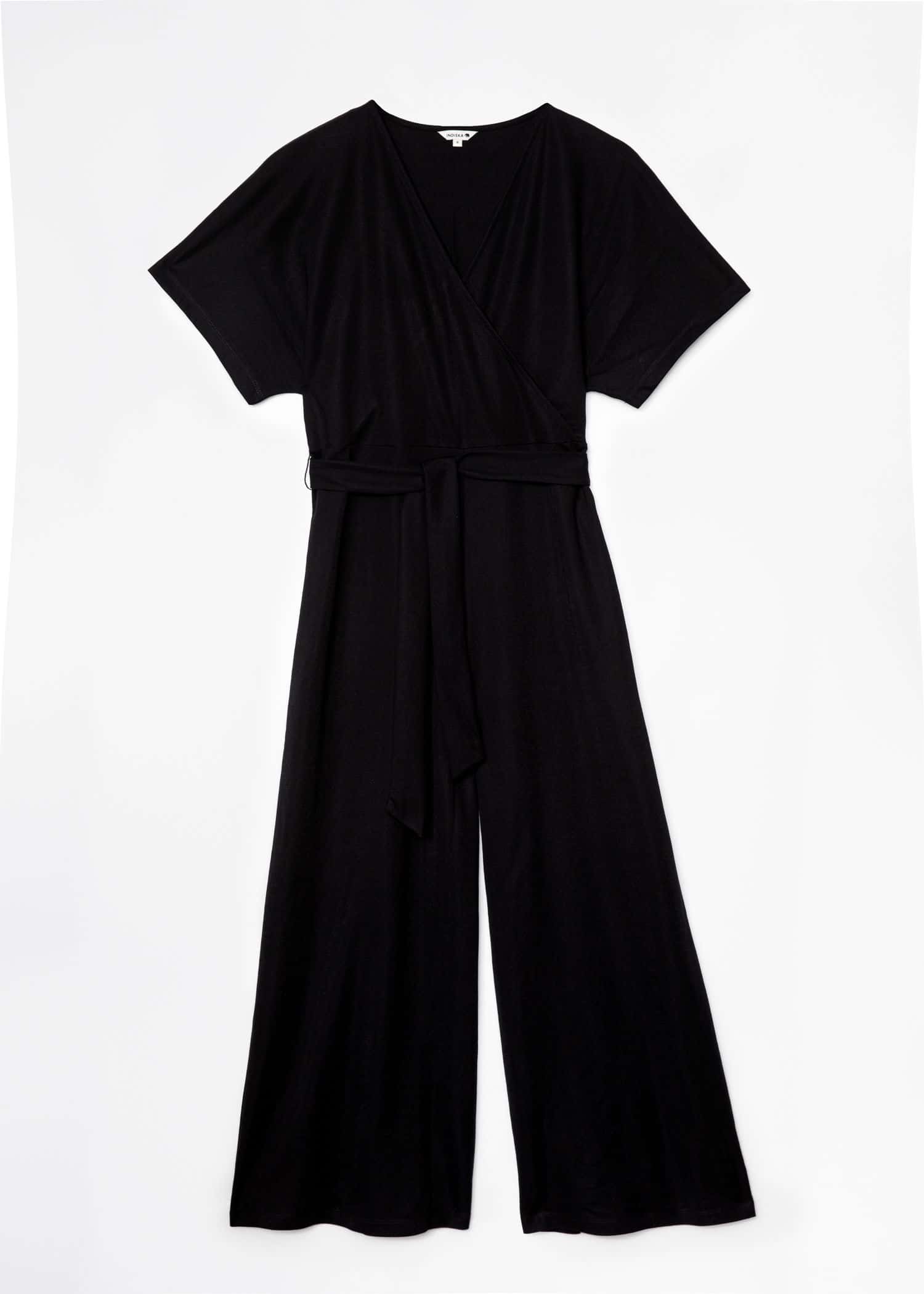 5A Jumpsuit med omlott - Svart NO - Indiska