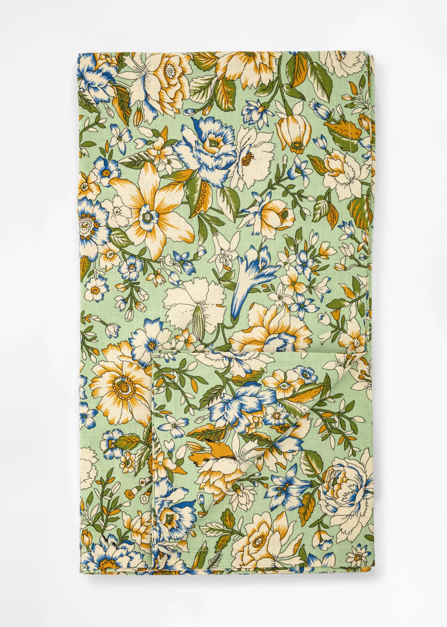 Tara Grön blommig bordsduk - Grön 1 - Indiska