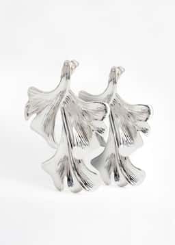 3 LEAF EARRINGS - Silver