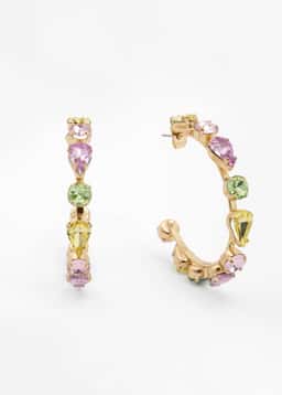 STONE HOOPS - GOLD