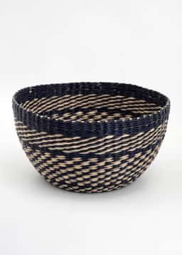 LAURA ROUND BASKET - BLUE