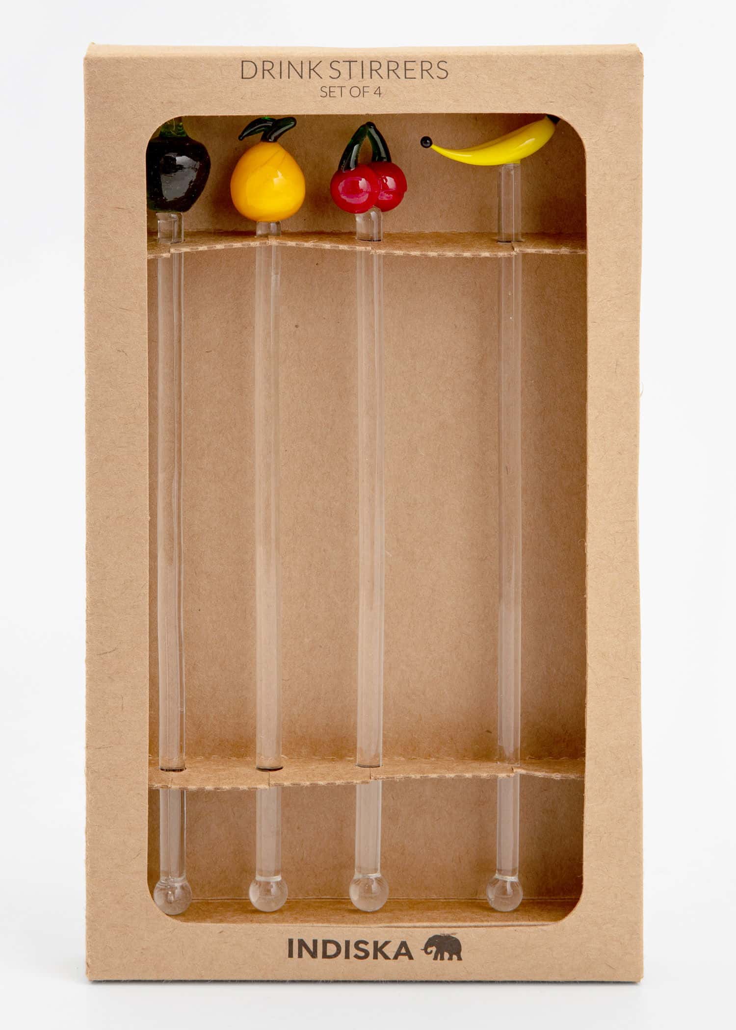 FRUIT Dekorativa drinkpinnar i glas - Multi 3 - Indiska