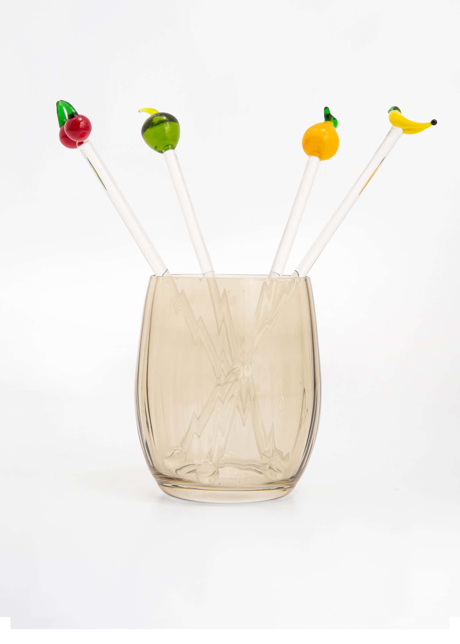 FRUIT Dekorativa drinkpinnar i glas - Multi 2 - Indiska