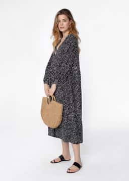 ELNA PRINT DRESS - BLACKWHITE