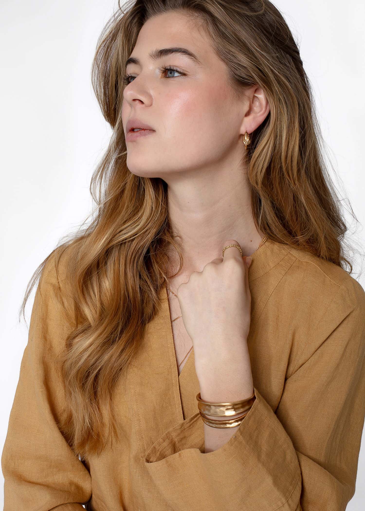 HIBO Beige linnetunika - Beige 3 - Indiska