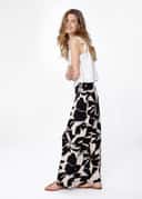 BELLA LONG SKIRT - BLACK AOP